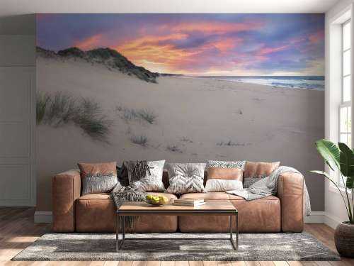 Lever de soleil sur les dunes de sable