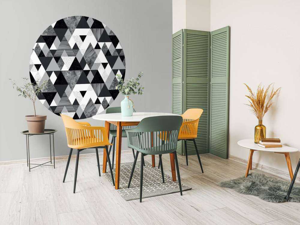 Motif de tuiles en noir et blanc