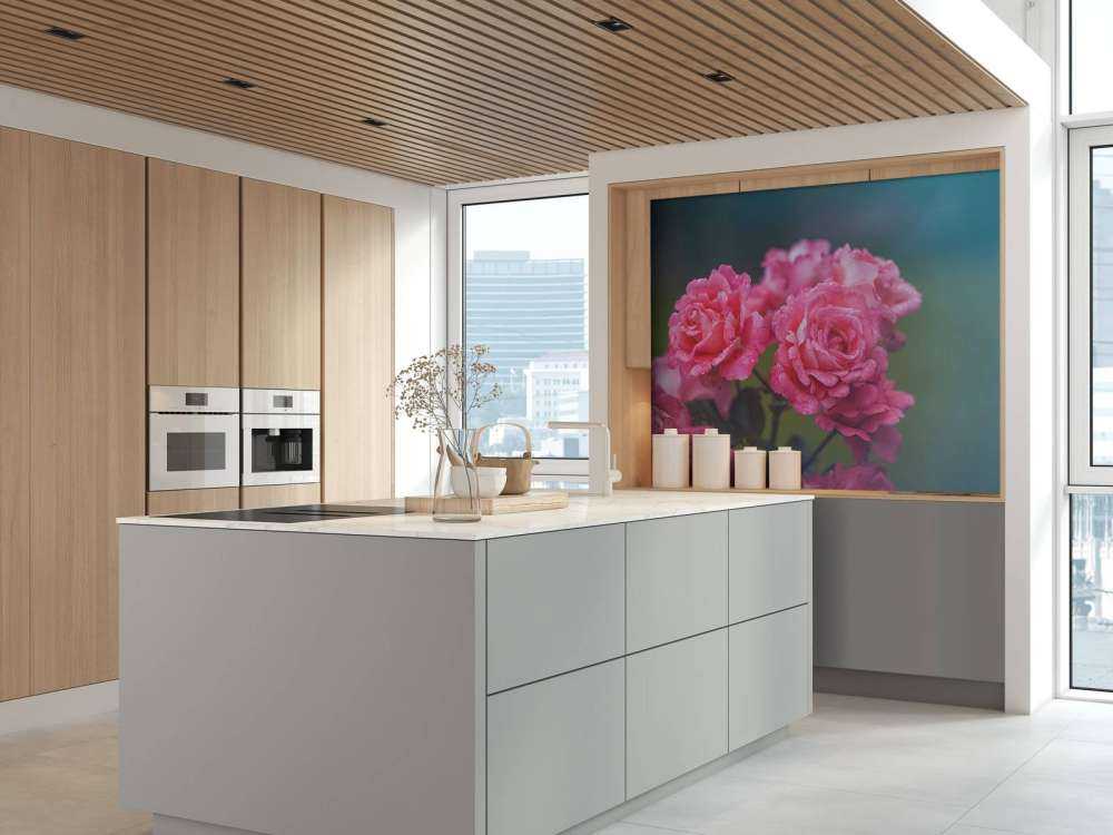 Branche de rose rose