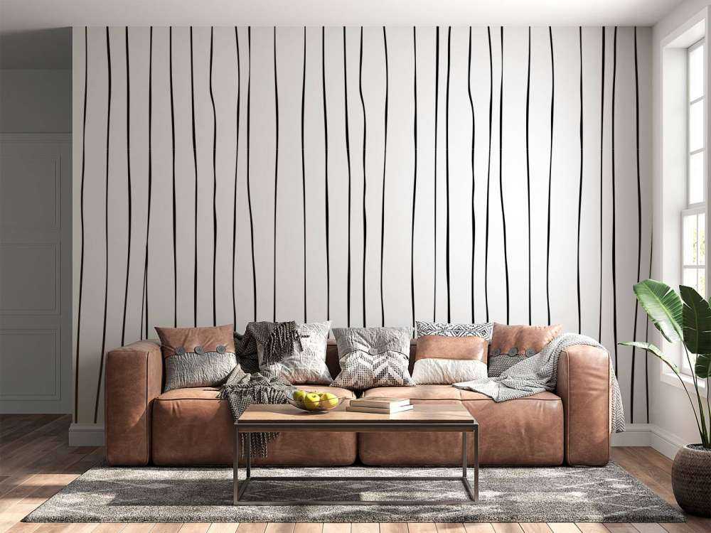 Lignes abstraites en noir et blanc