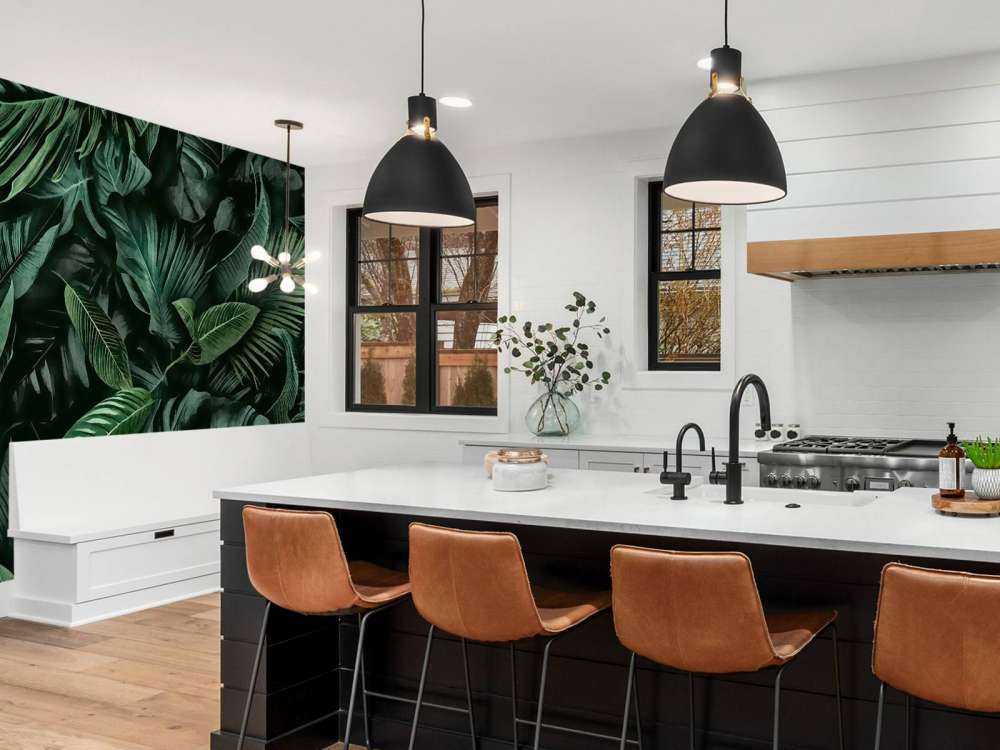 Green midnight jungle tropical escape