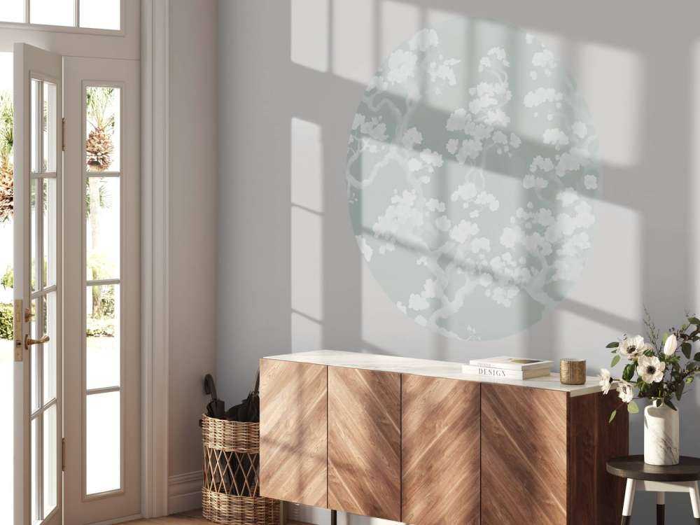 Forêt merveilleusement fleurie - vert menthe