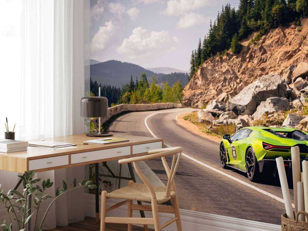 Lamborghini Revuelto dans les montagnes