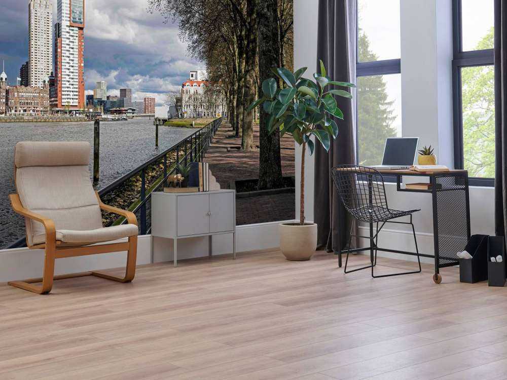 Skyline de Rotterdam depuis le quai