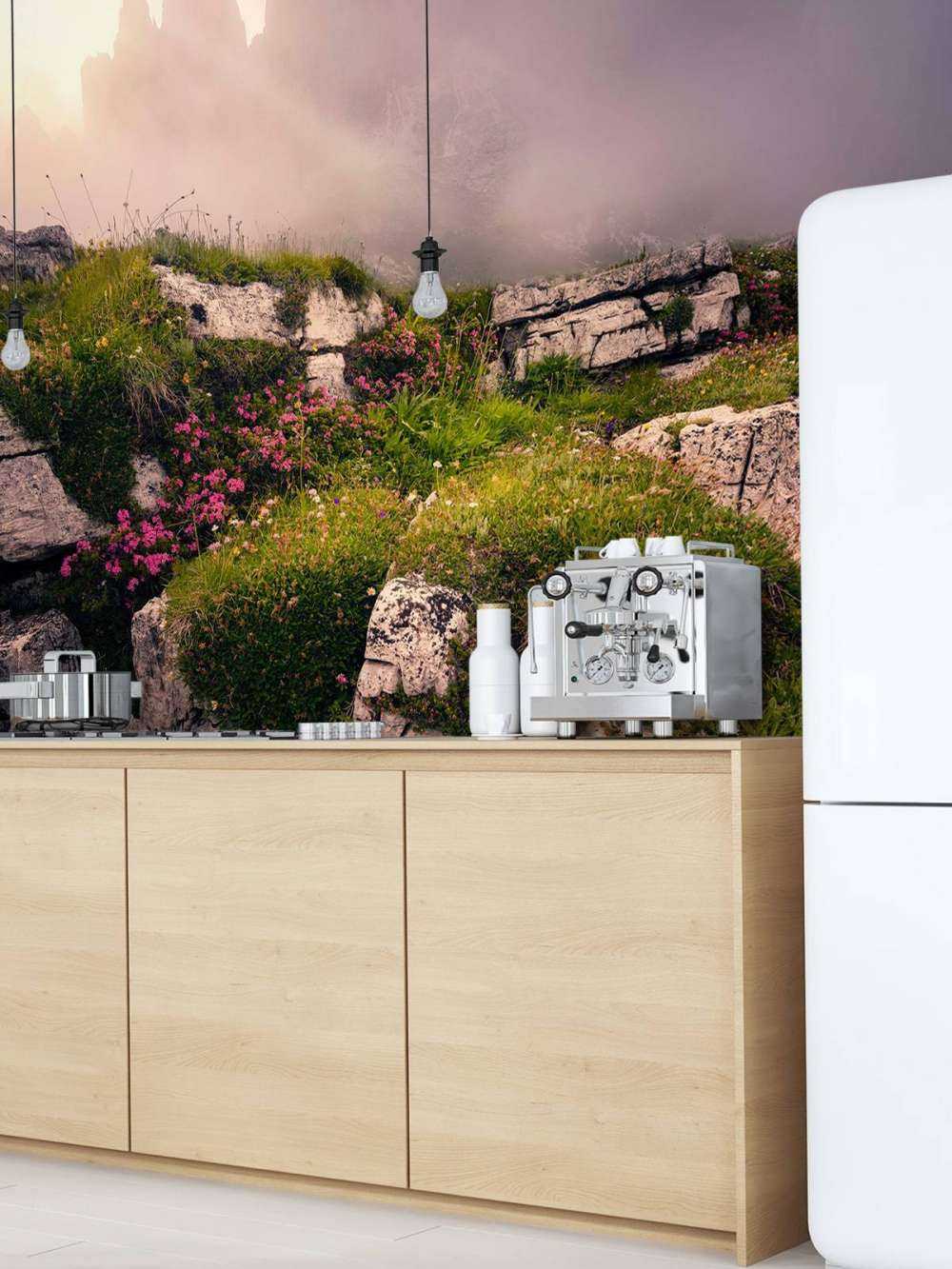 Nevelige Bergtoppen et Fleurs des Alpes