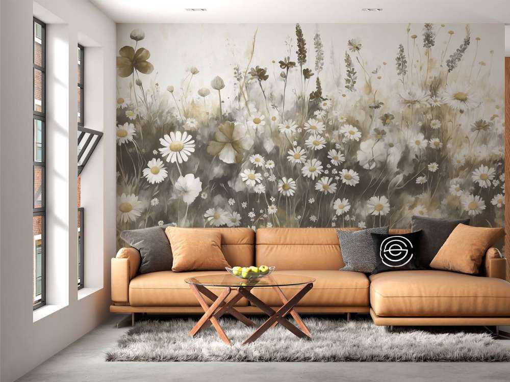 Végétation luxuriante de l'été taupe chaud