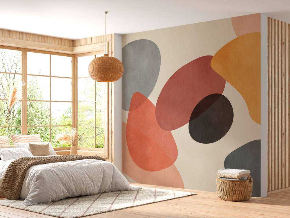 Formes organiques en couleurs rétro