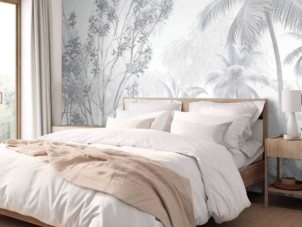 Palmiers de brume tropicaux