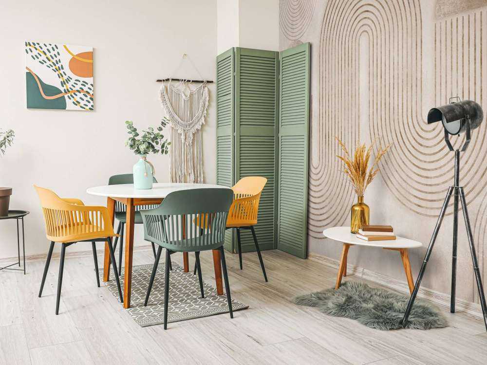 Équilibre dynamique, art moderne beige