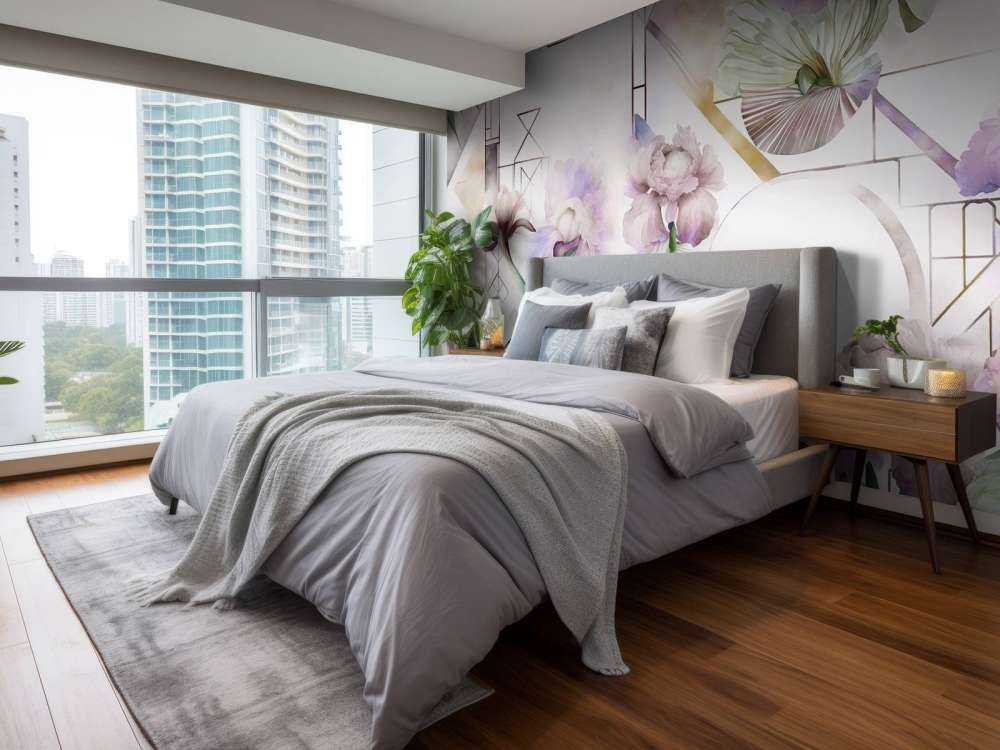 Géométrie aquarelle rose