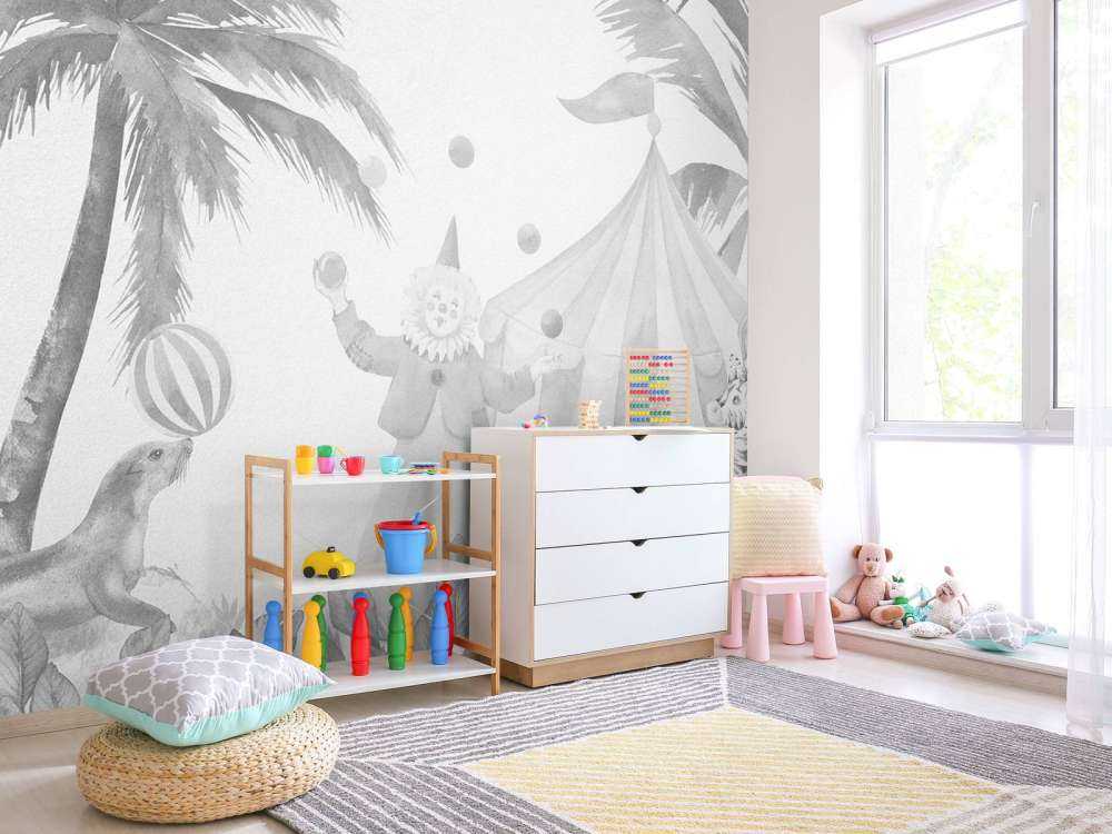 Joyeux animaux de cirque gris