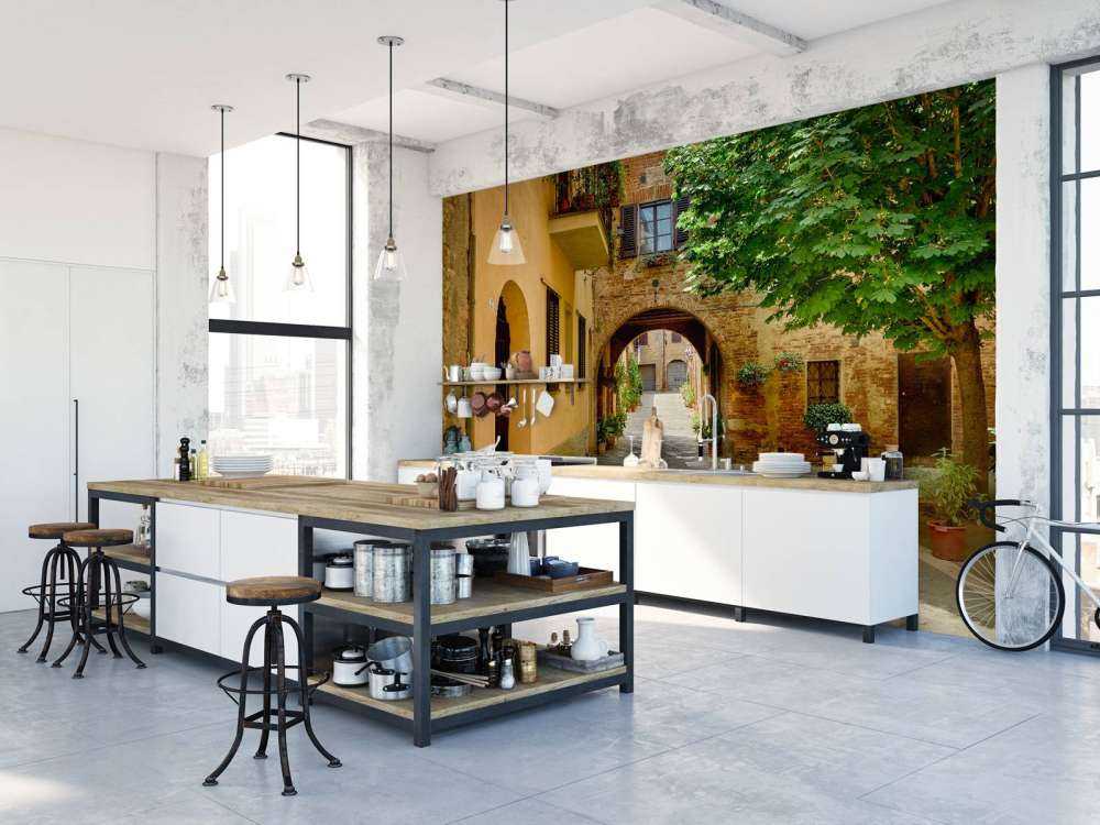 Belle rue à arcades