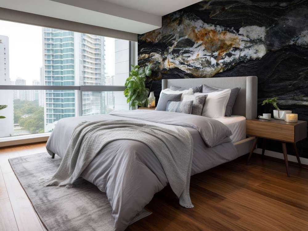 Marbre noir avec relief