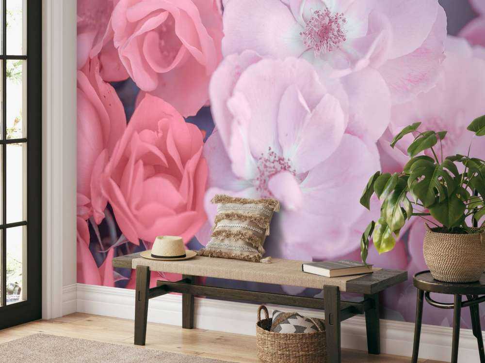 Fleurs roses bordeaux