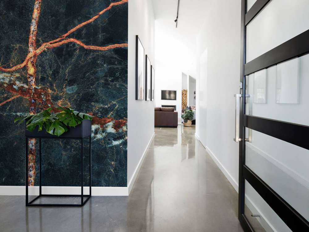 Marbre bleu avec couleur cuivre