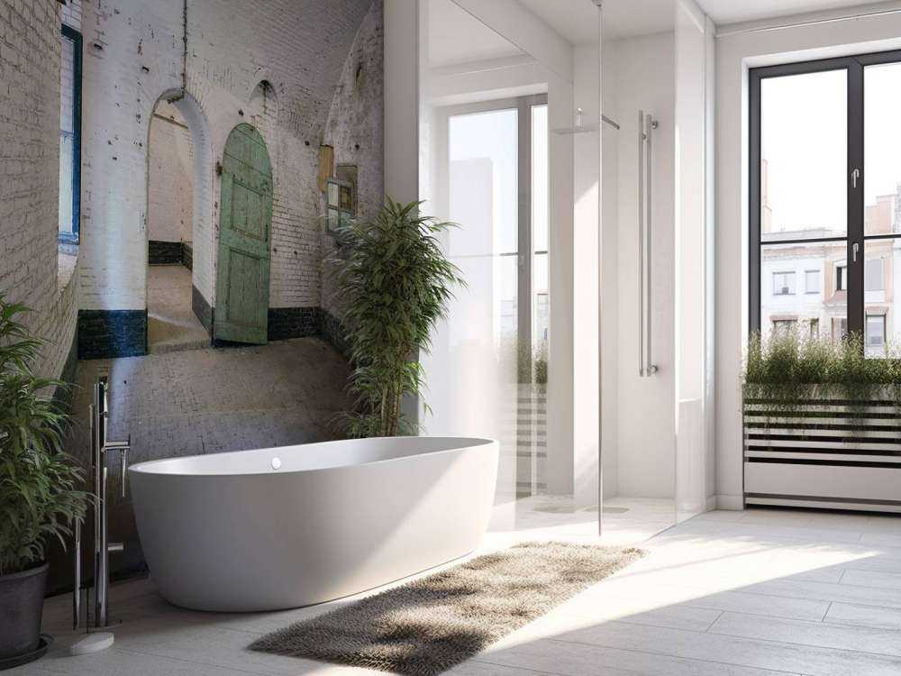 Porte verte dans un vieux bâtiment
