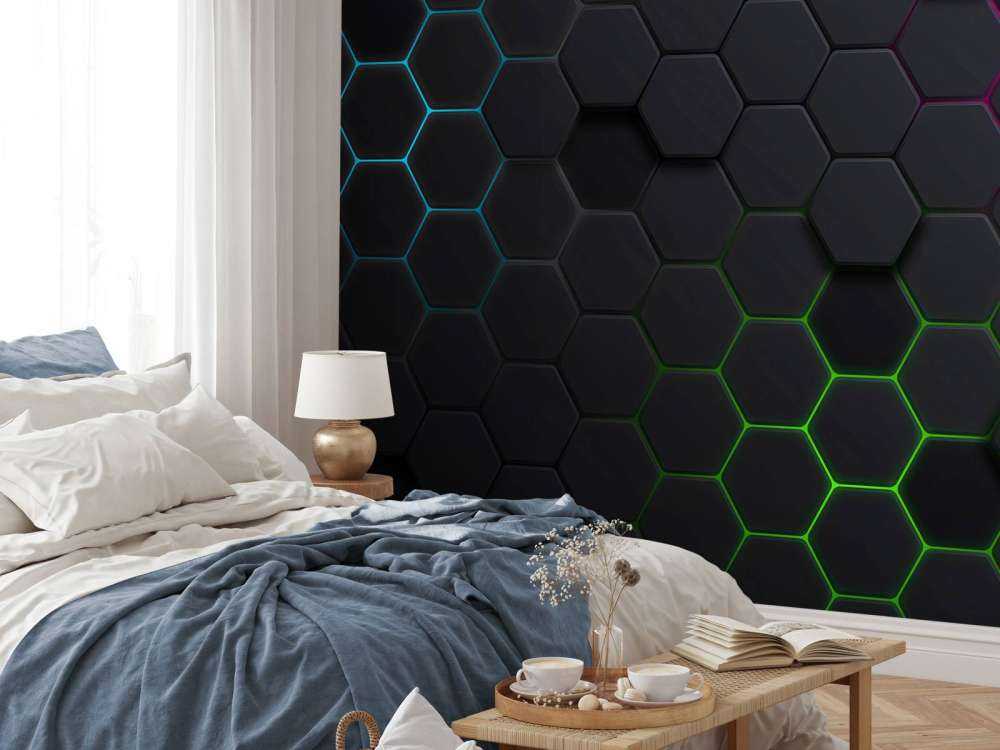 Hexagones lumineux