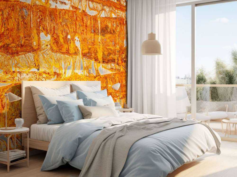 Rouille sur une feuille de métal