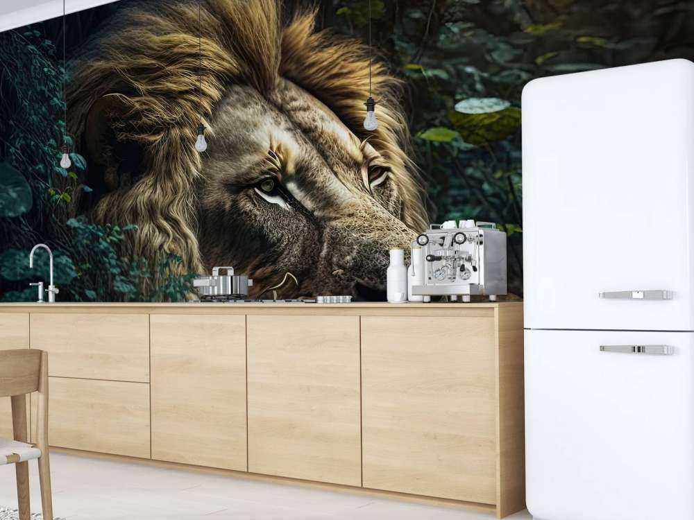 Le roi lion dans la jungle