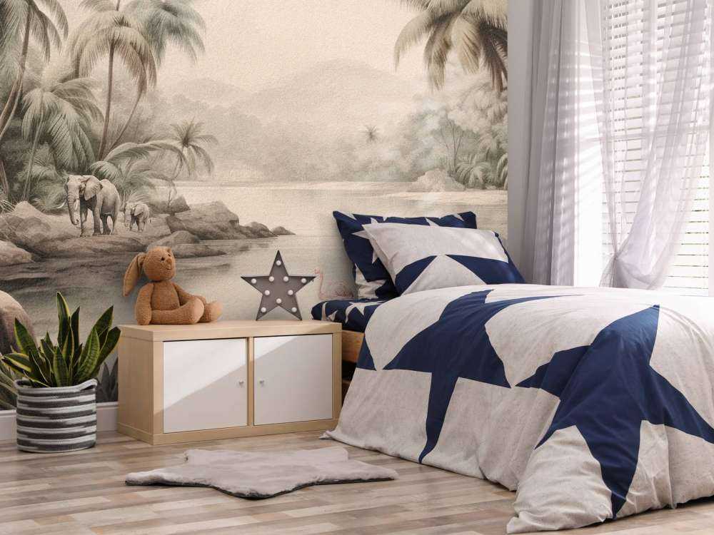 Paysage de jungle avec animaux