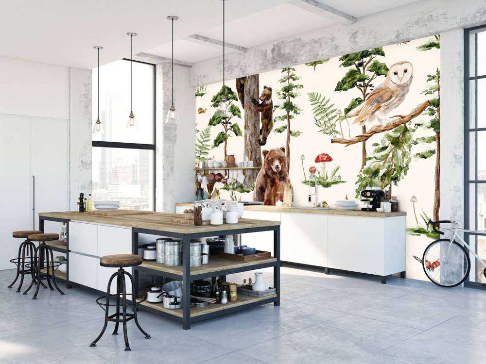 Mosaïque de vie boisée