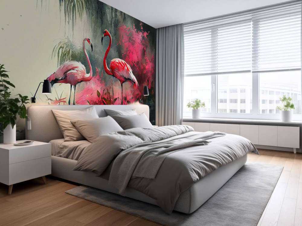 Esquisse de Flamant Carmin