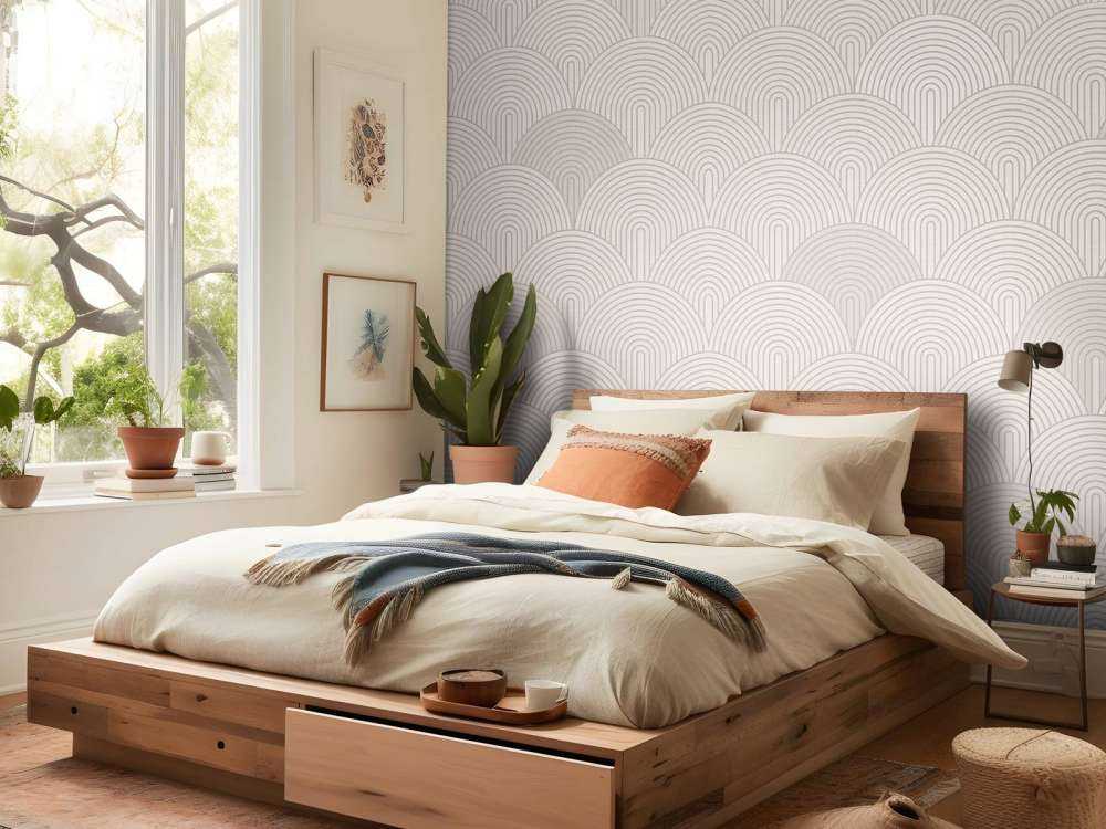 Arches et courbes Boho - beige neutre
