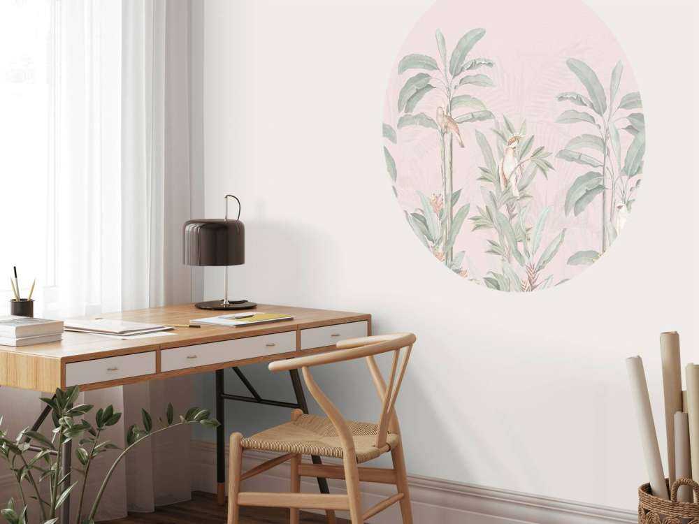 Paysage de la jungle vintage - rose blush