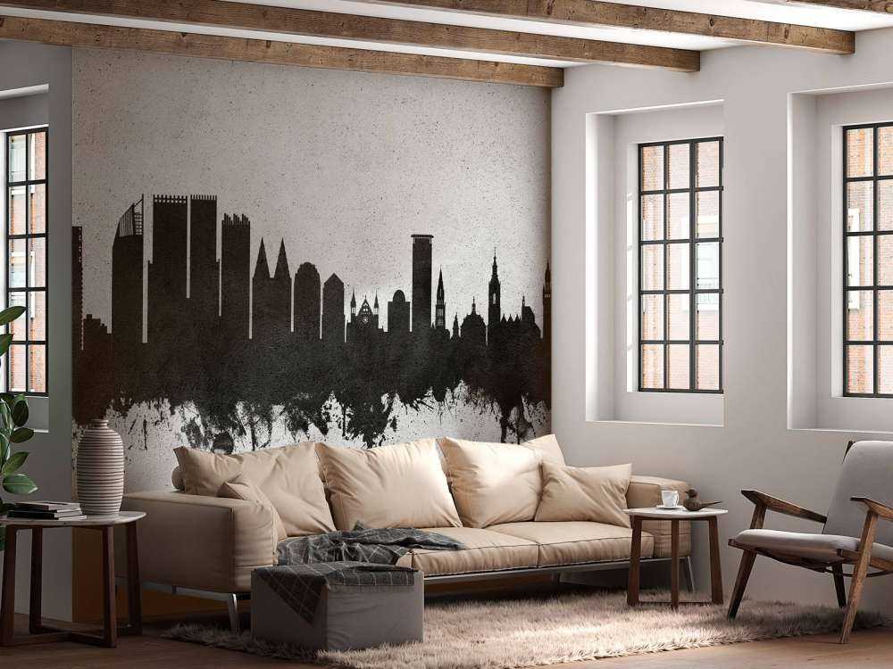 Aquarelle skyline, La Haye