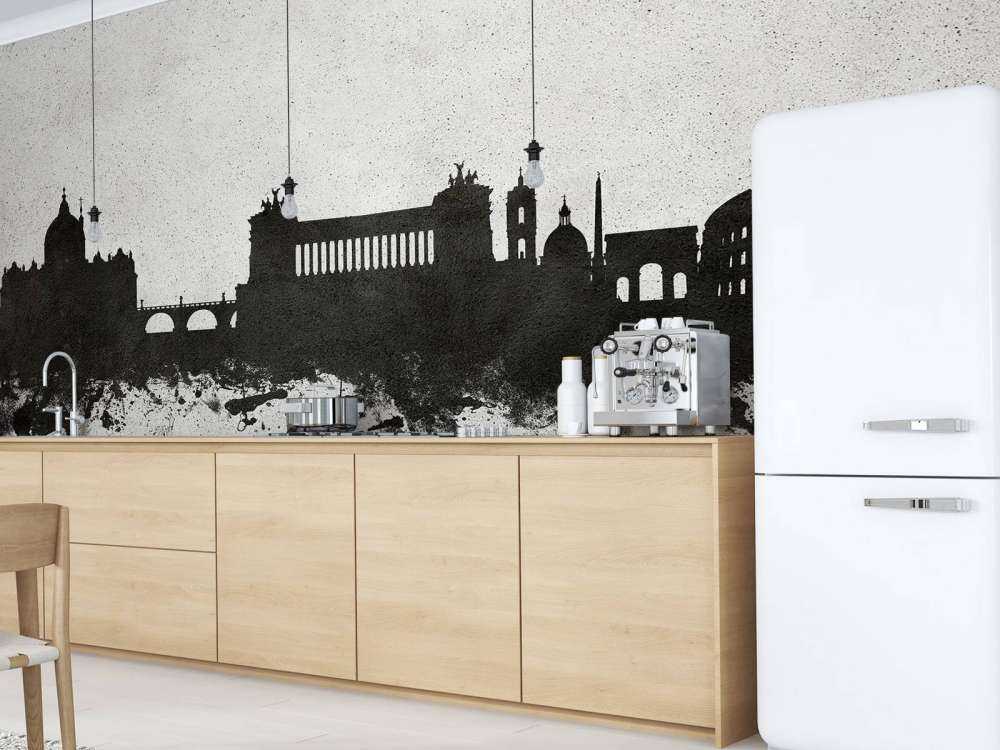 Aquarelle skyline, Rome