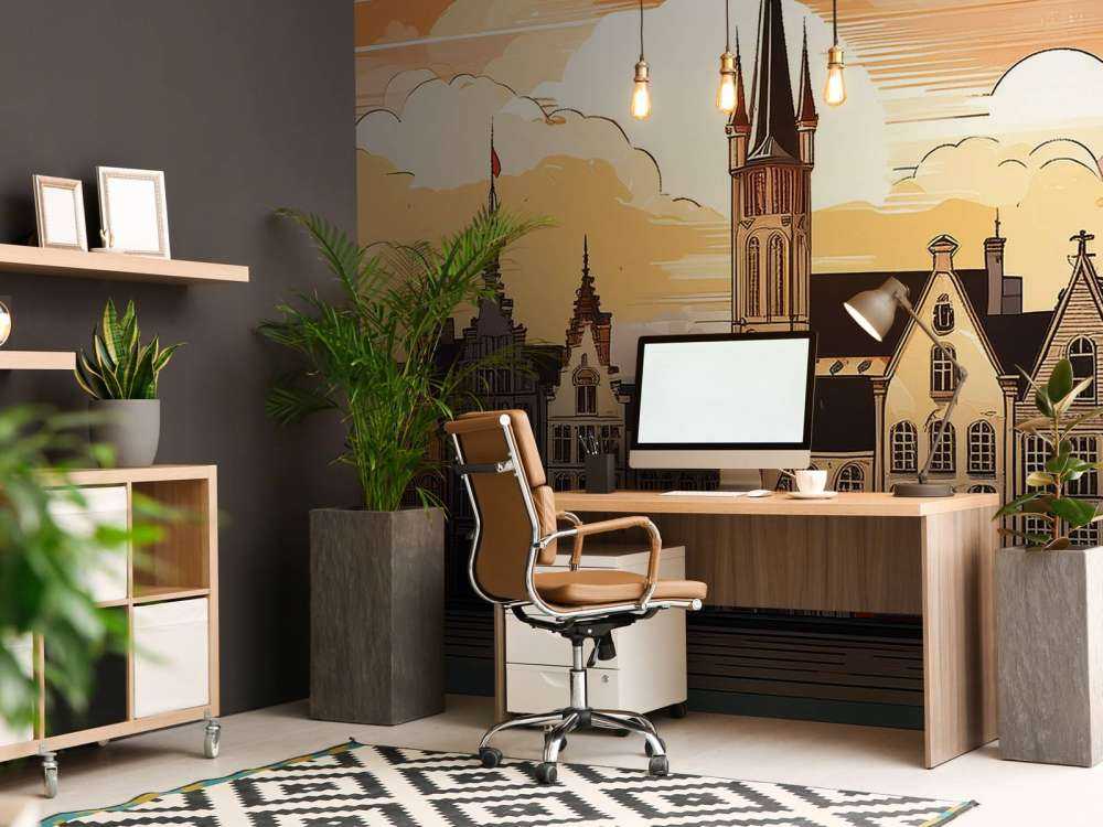 Illustration vintage de Gand