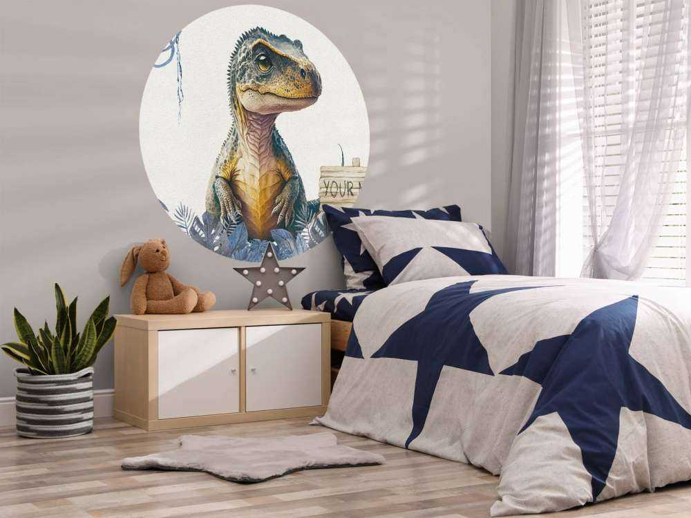 Bébé T-rex dans la jungle bleue