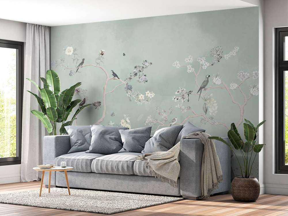 Birds in Garden Panorama 9