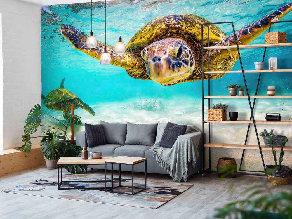 Tortue de mer dans l'océan