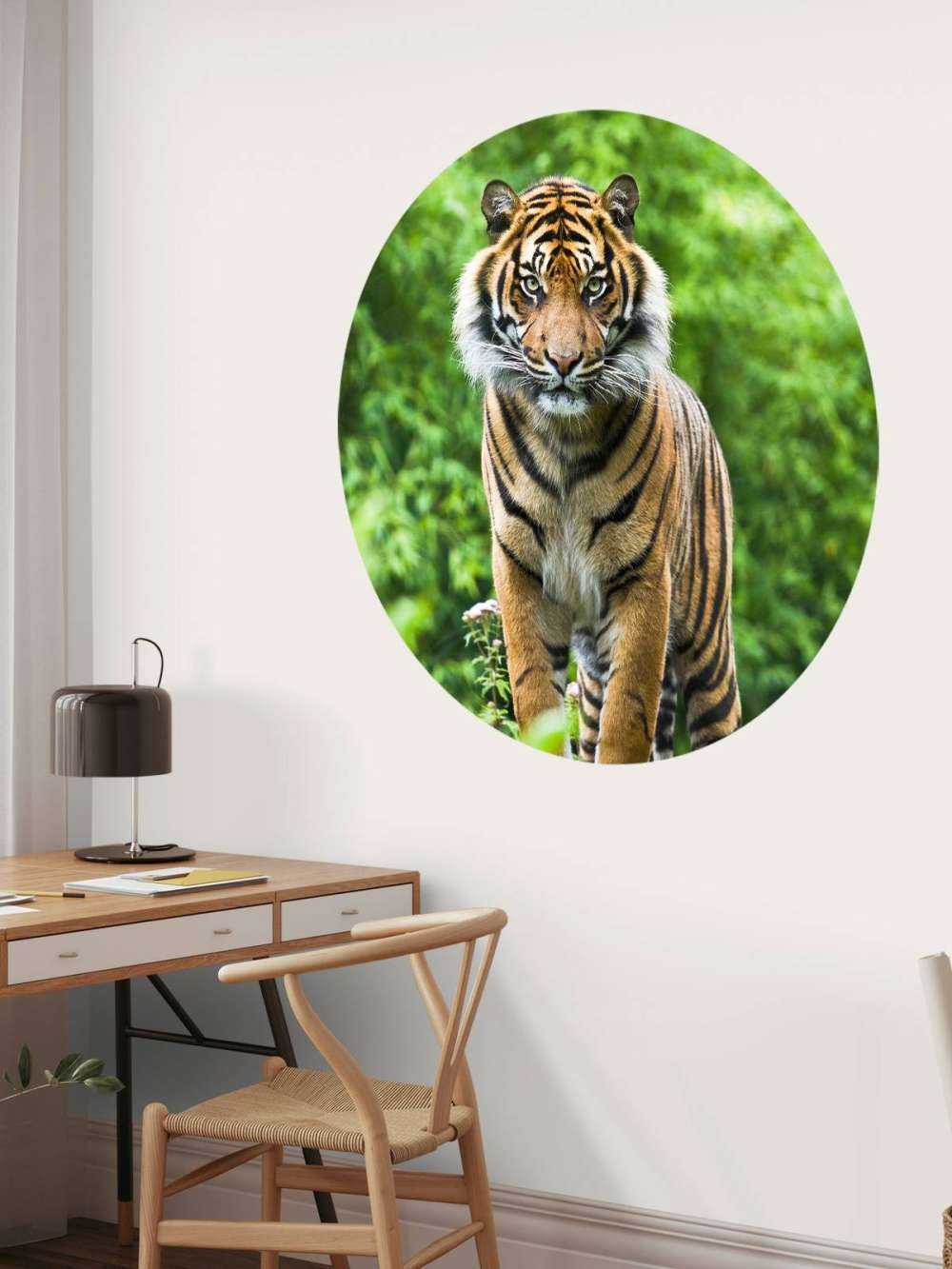 Tigre debout sur une pierre