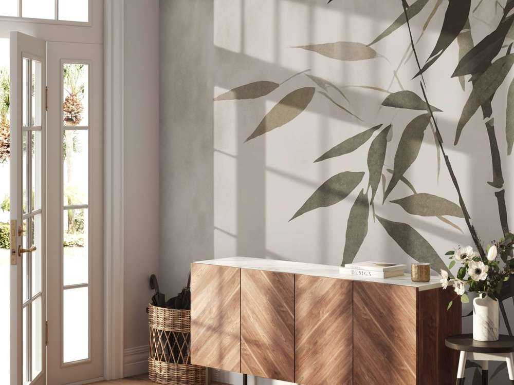 Calme bamboo garden brown beige