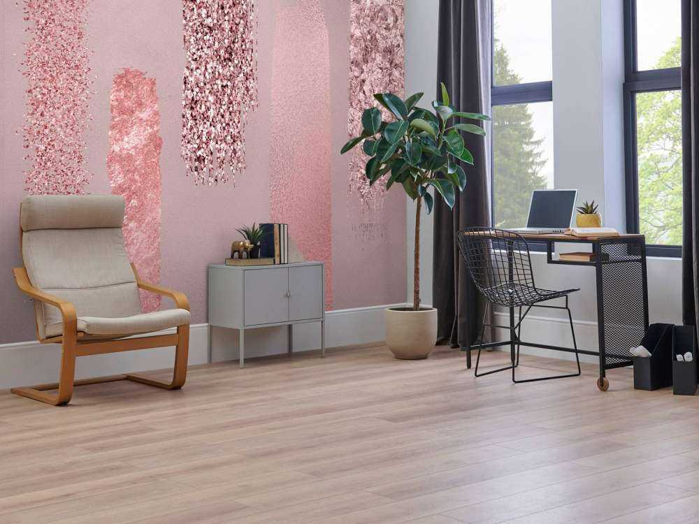 Rose gold glamour stripes
