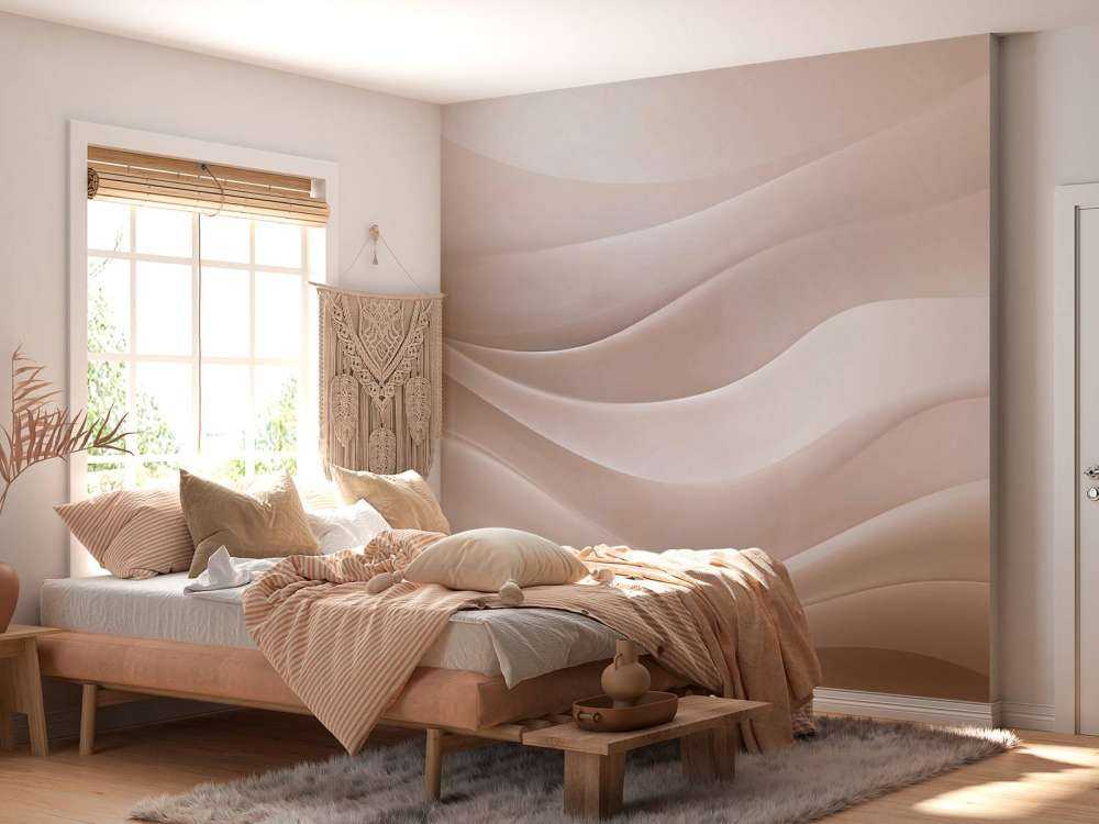Vagues apaisantes calmes aqua beige