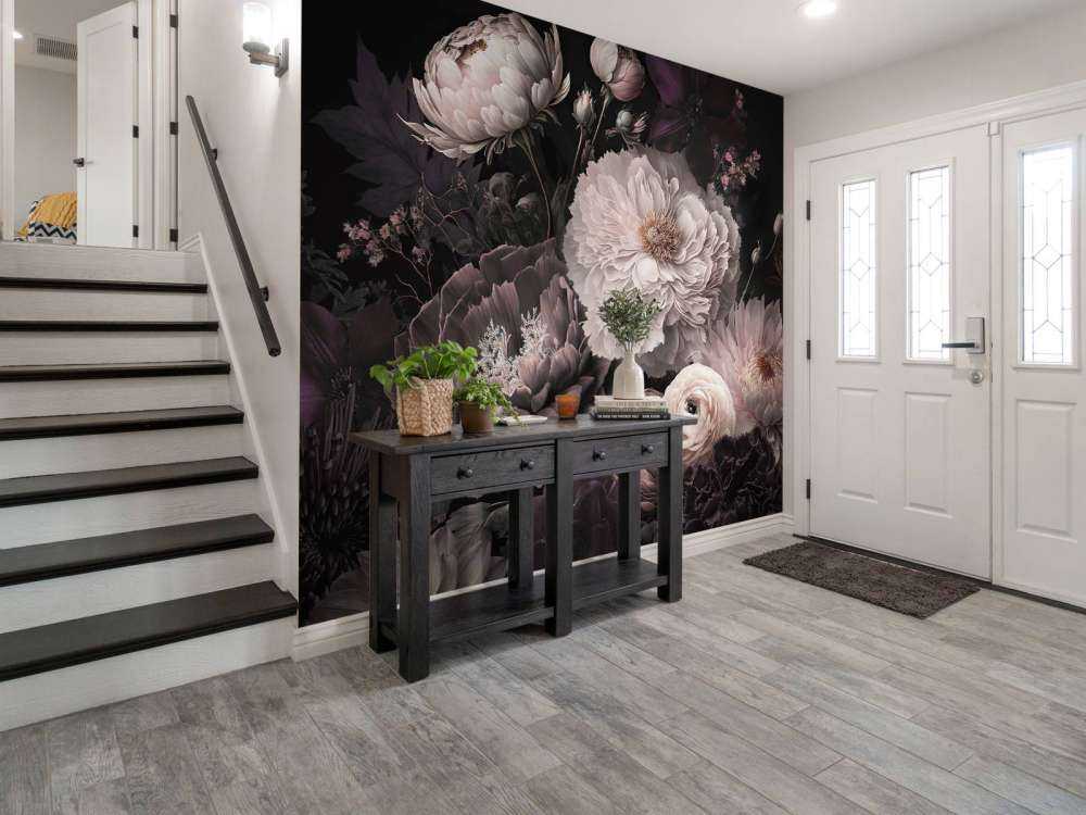 Ambiance gothique de fleurs maussades
