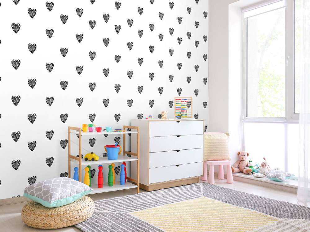 Coeurs noirs dessinés