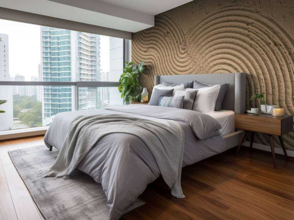 Lignes et structures organiques en brun doré