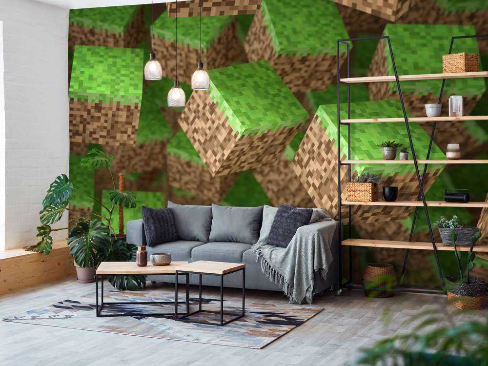 Blocs d'herbe 3D Minecraft