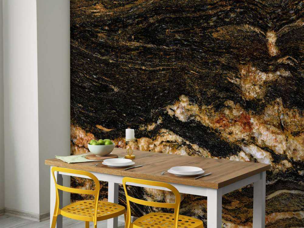 Marbre avec structure cristalline