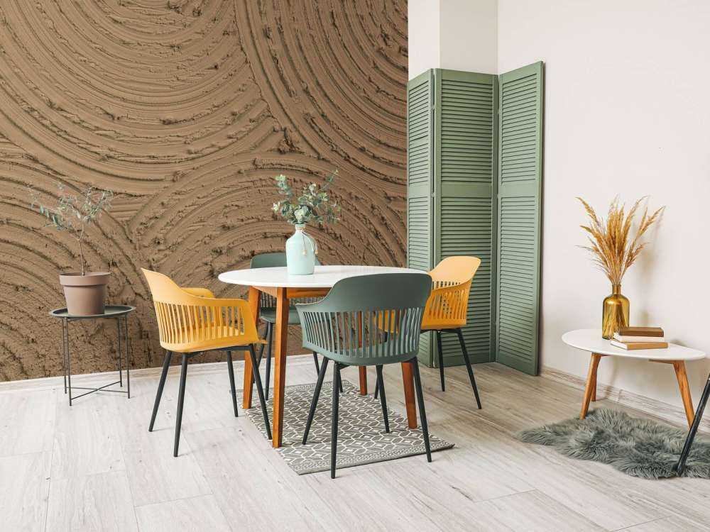 Cercles Zen avec structure en brun doré