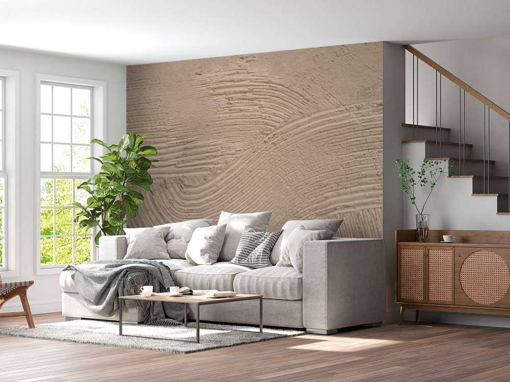 Lignes texturées en taupe