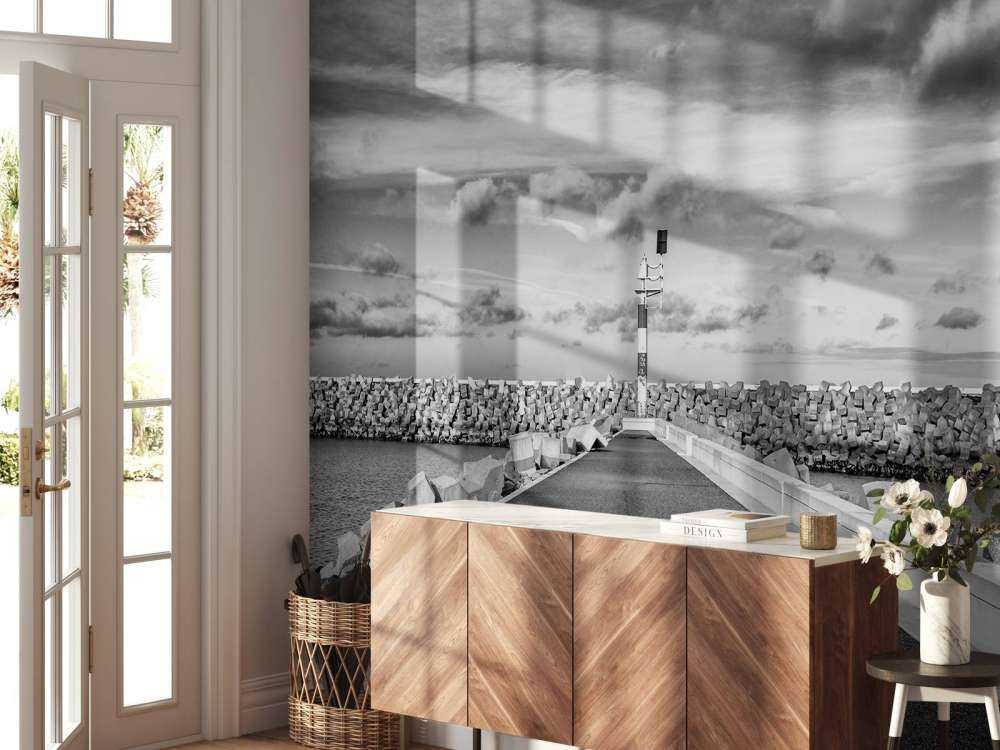 Mur de quai de la marina de Cadzand-Bad 