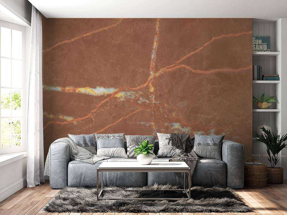 Marbre terracotta avec des lignes