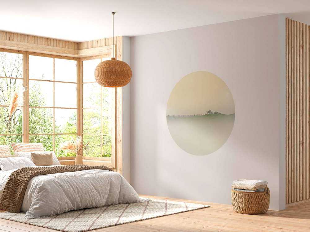 Paysage italien brumeux