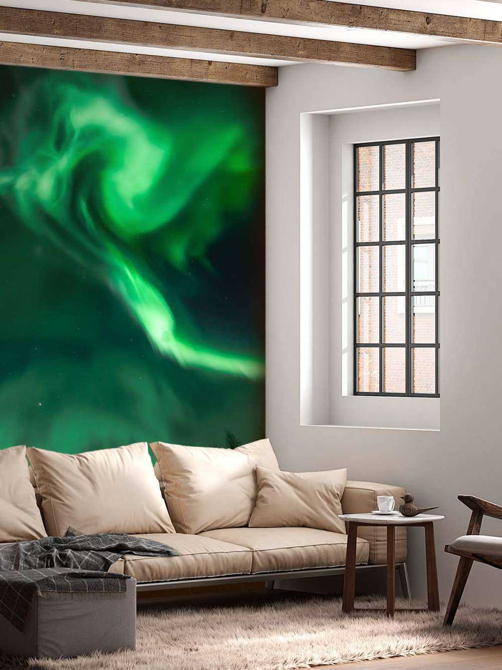 Aurore boréale en spirale