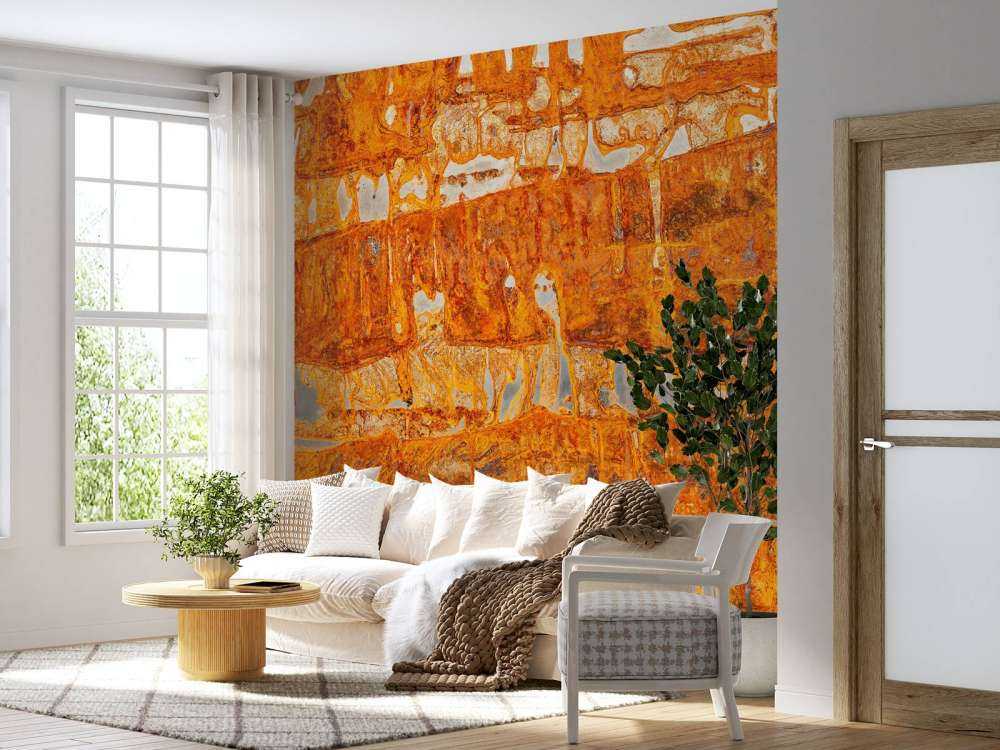 Rouille sur une feuille de métal